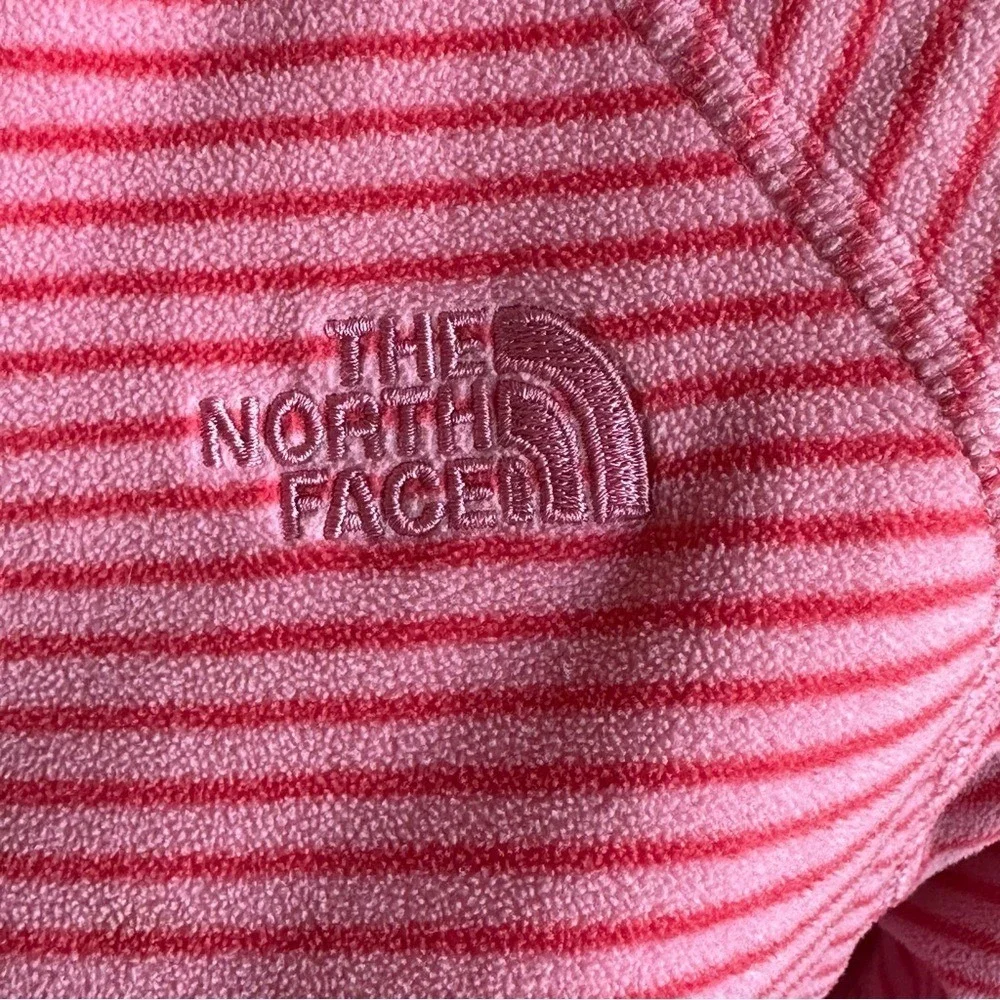 The North Face Pink Candy Stripe Full Zip Up Hoodie Jacket in‎ Girl's Large (16)